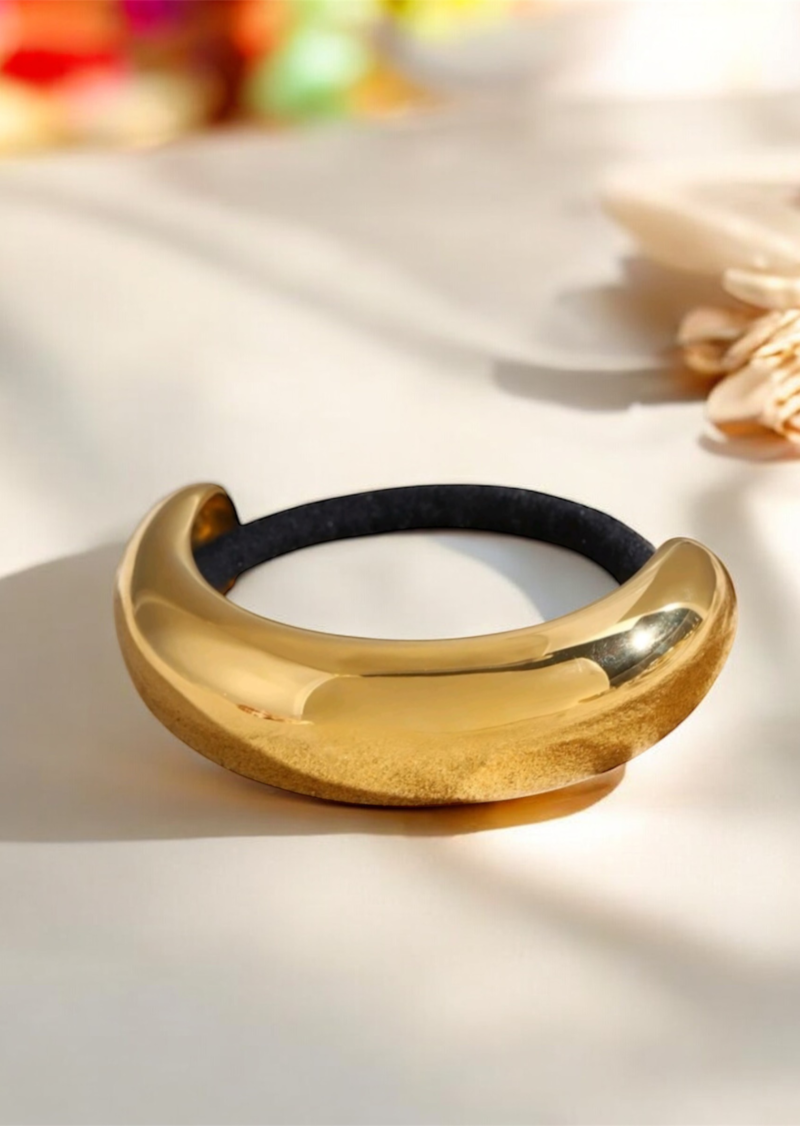 Classic Bubble Gold Hair Tie