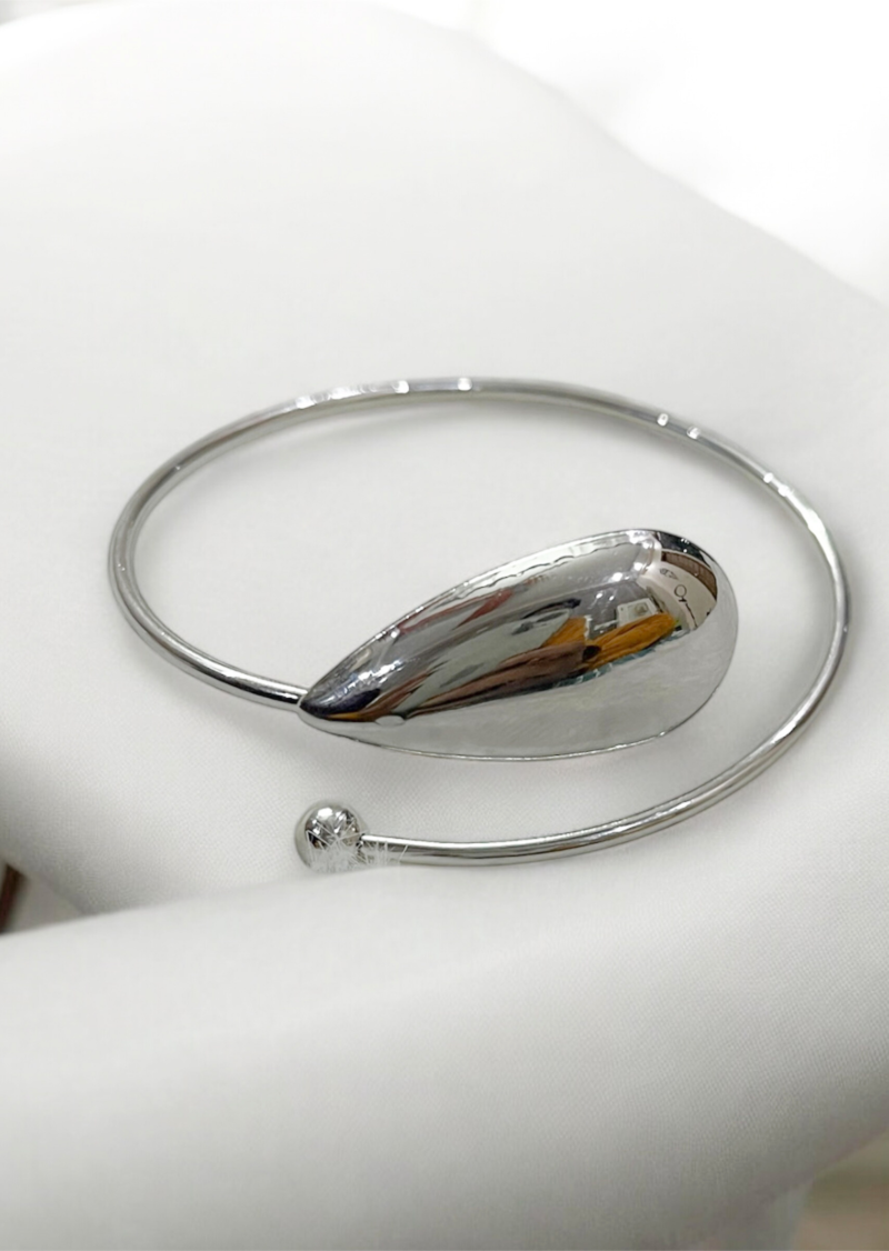 Silver Drop Cuff