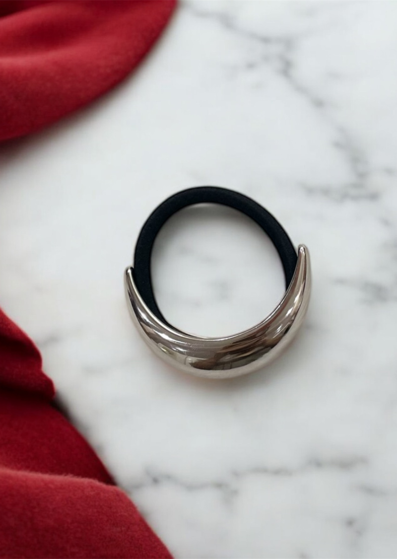 Silver Bubble Hair Tie